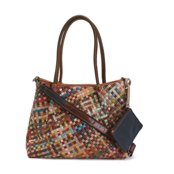 AMERILEATHER Multi Leather Linwood Tote Bag - Picture 1 of 2